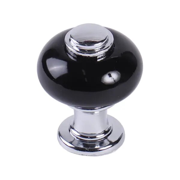 Мебельная ручка-кнопка мебельная Larvij L4. knob18BL цвет черная