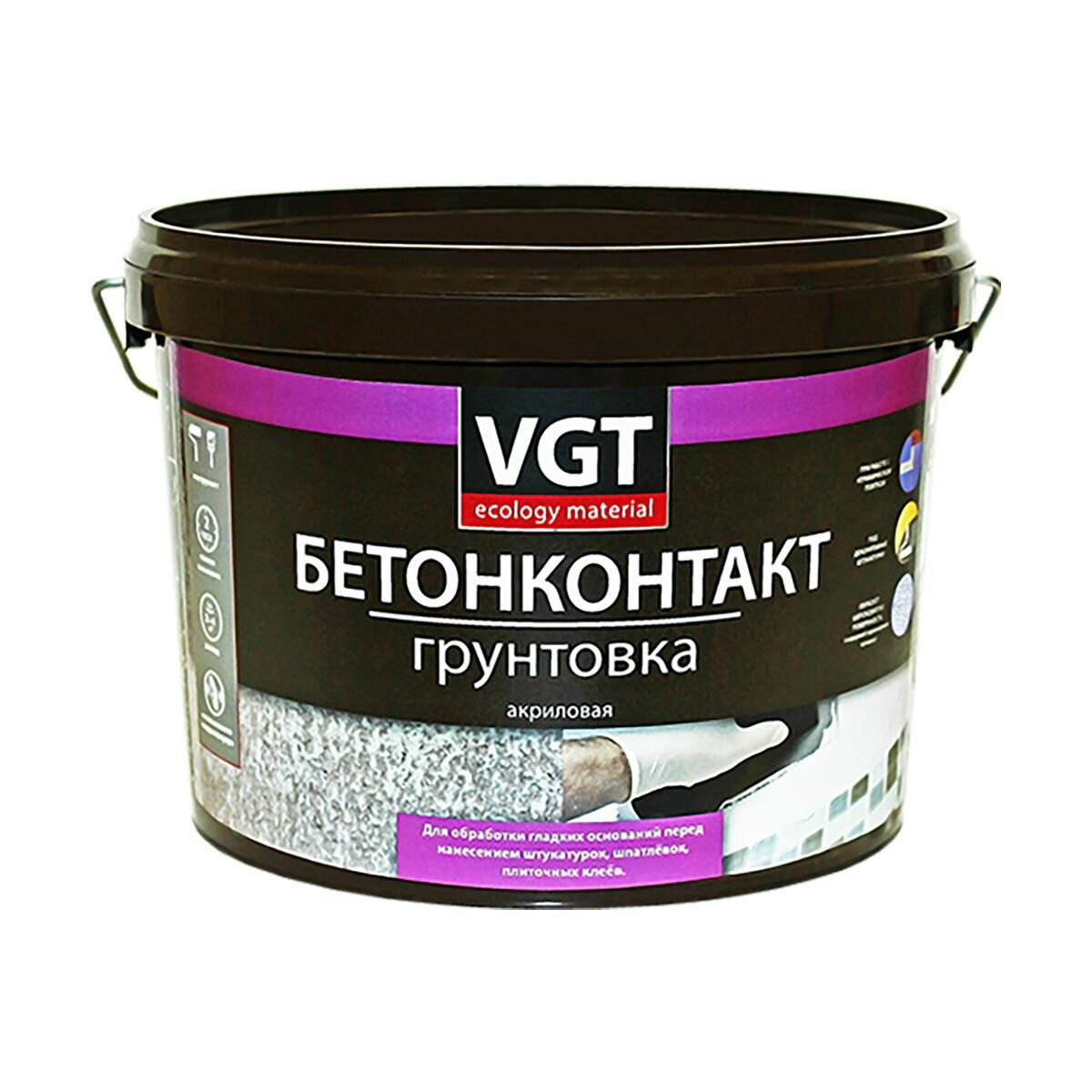 Vgt бетонконтакт вд-ак-0301 грунт контактный под штукатурку с мраморной крошкой (15кг)