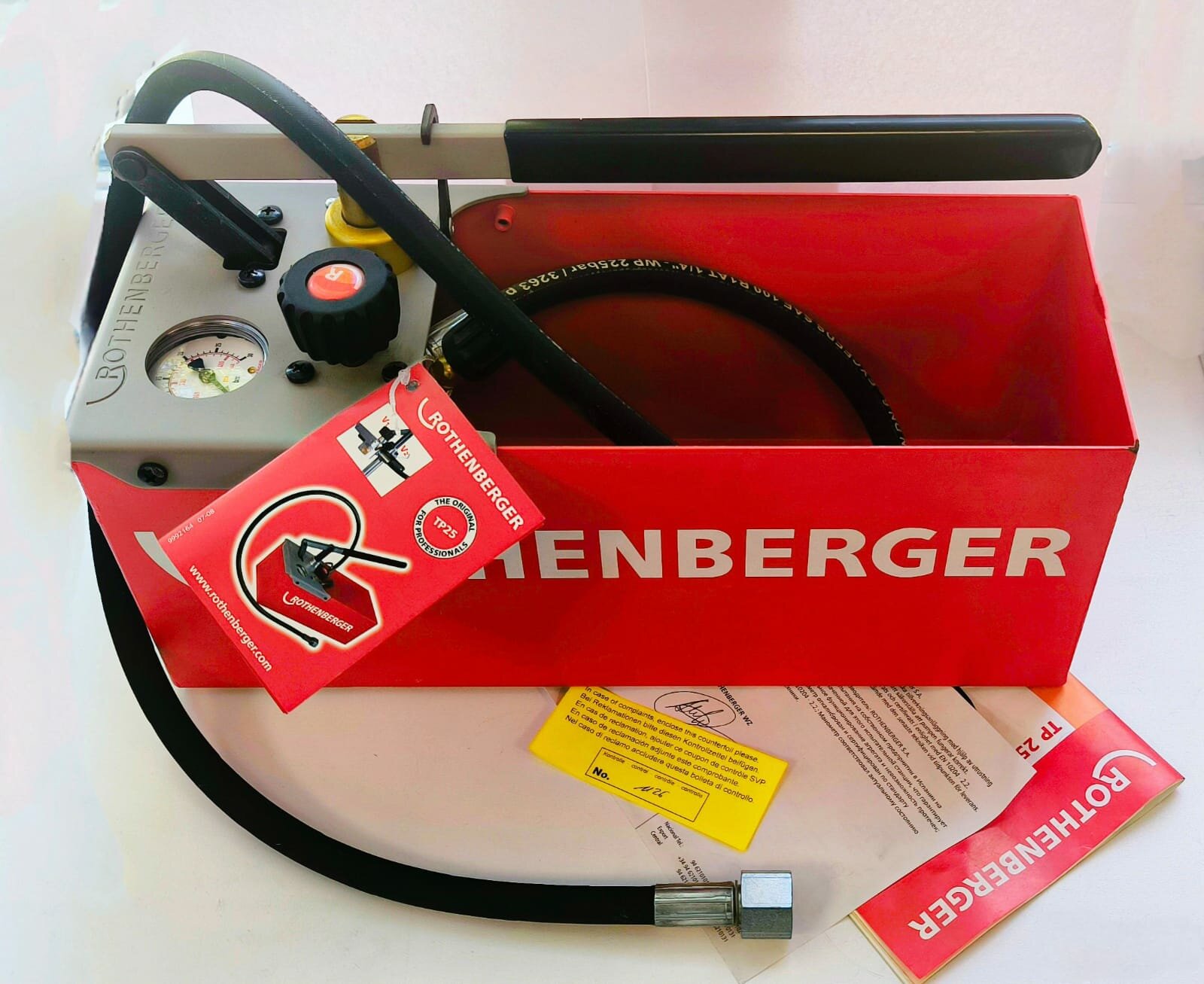 Опрессовщик Rothenberger ТР 25 60250  встроенный манометр  сталь с эпоксидной смолой