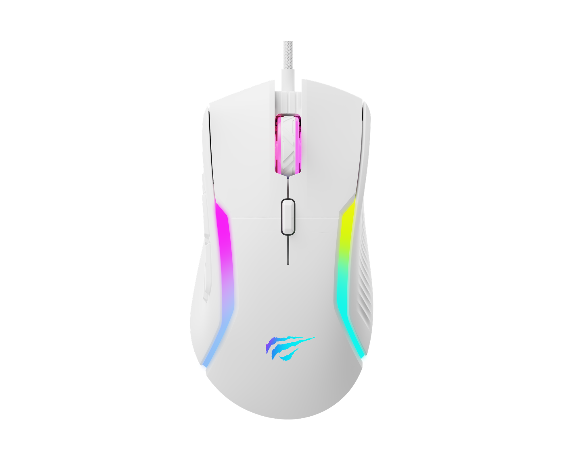 Мышь игровая Havit MS1033, для правой руки, USB Type-C, оптическая, LED-подсветка, белая