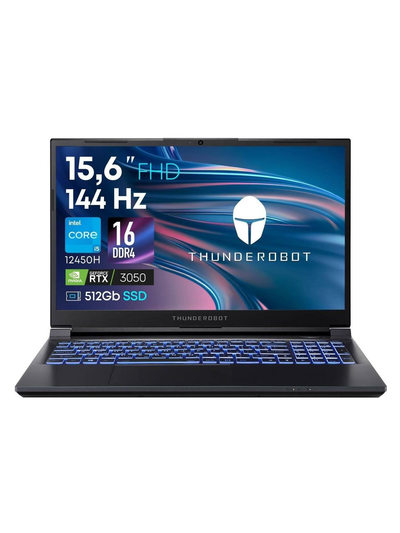 Ноутбук игровой Thunderobot 911S Core D/15.6"/Core i5-12450H/16/512/RTX 3050/noOS/Black