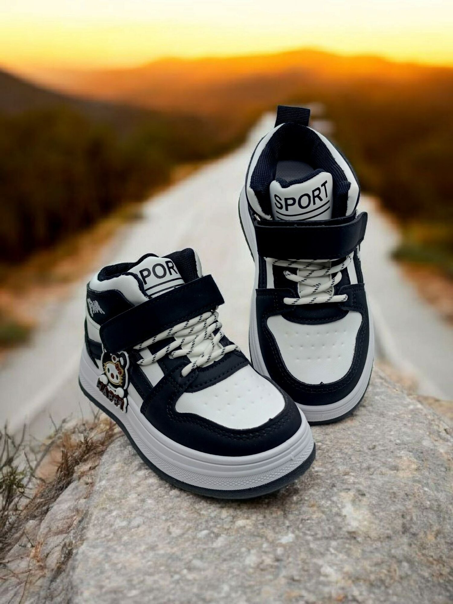 Кроссовки, размер 26, Белый+черный — фото 1