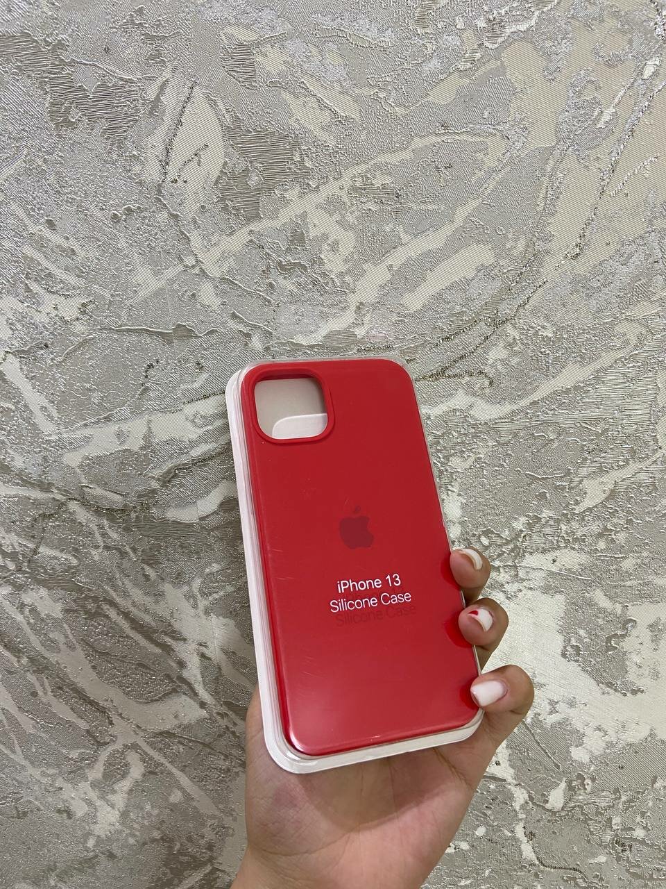 Чехол "красный", для iPhone 13, силикон, матовый, противоударный — фото 1