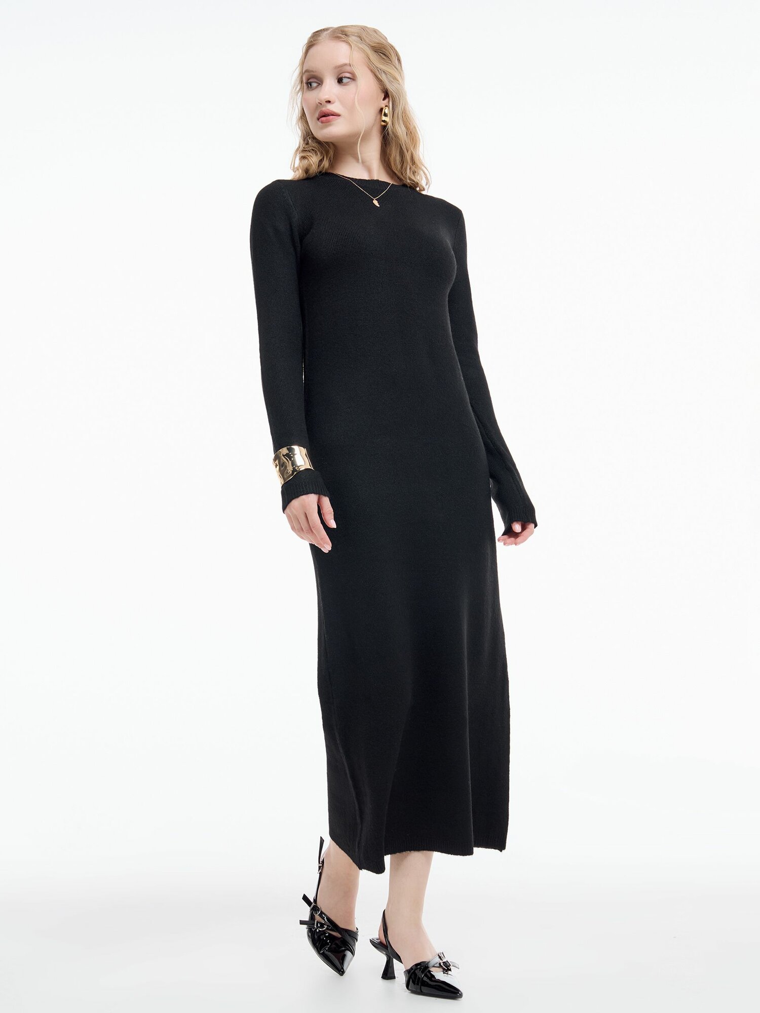 Платье ТВОЕ Осень-зима 2025, размер XL, черный — фото 1