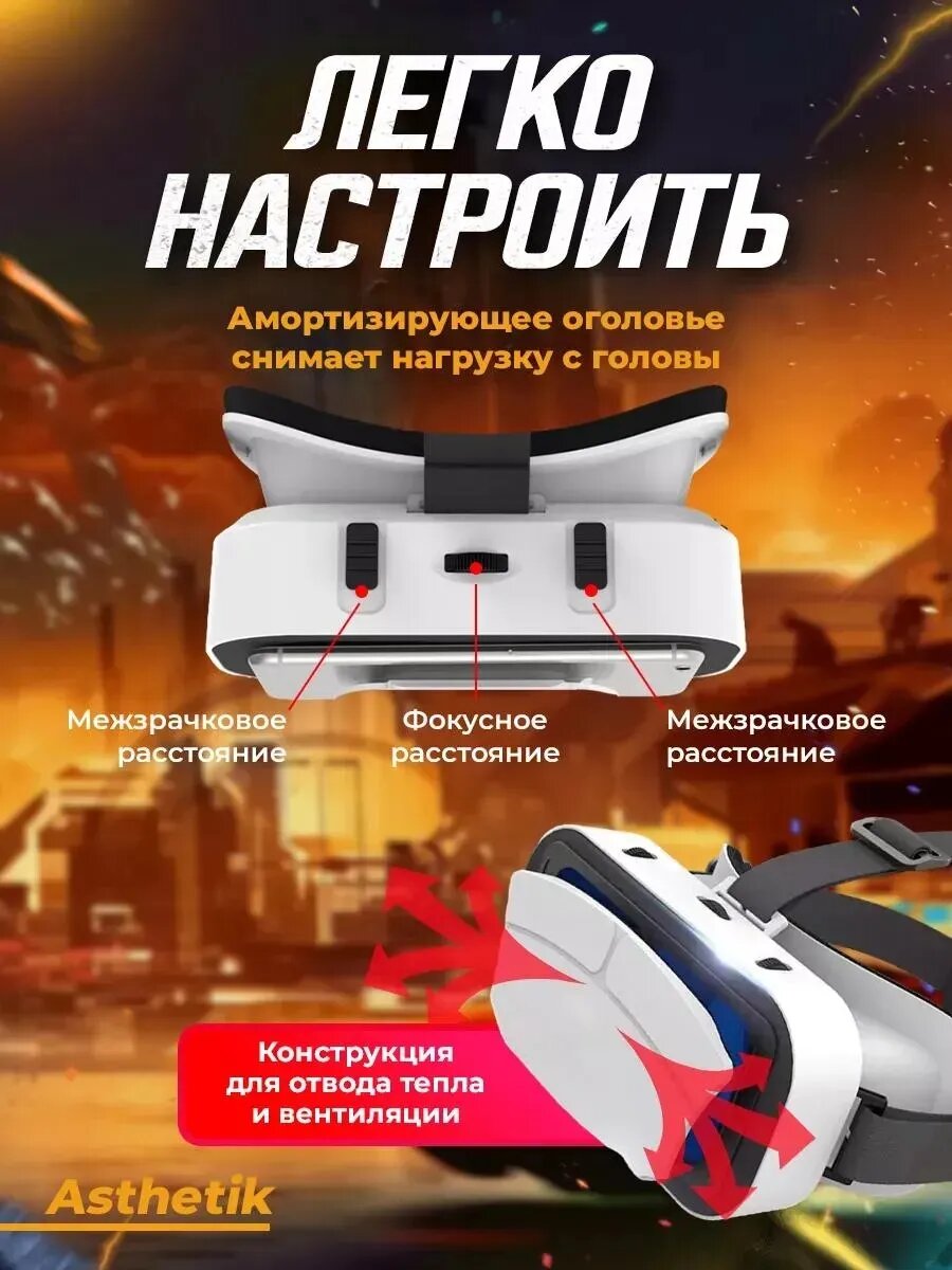 Изображение VR Очки виртуальной реальности с premium джойстиком