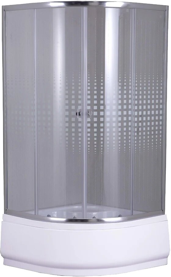 Душевой уголок Parly 9098 с поддоном стеклянный 90x90 с высоким поддоном раздвижной