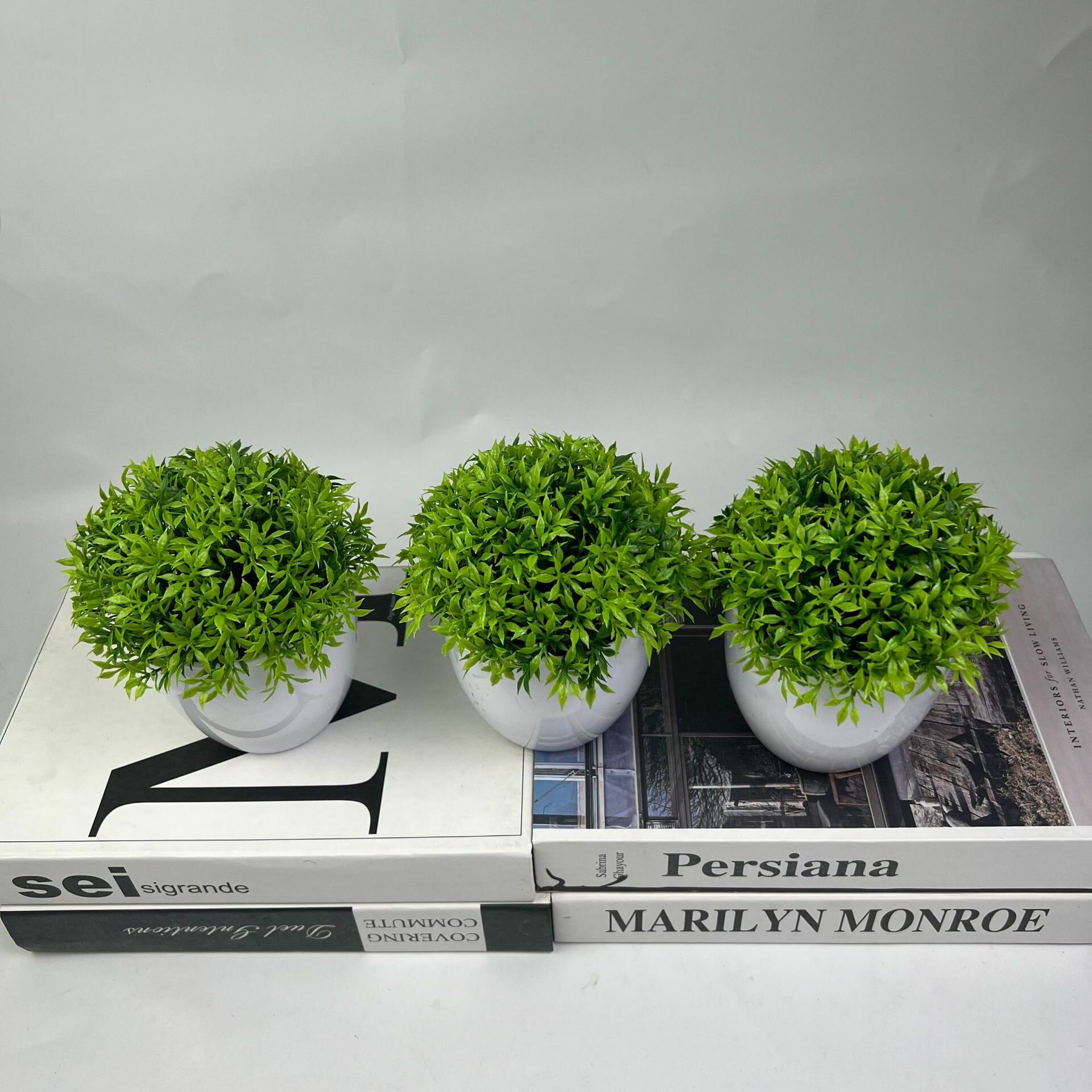 Цветы искусственные в горшках 3 шт — фото 1