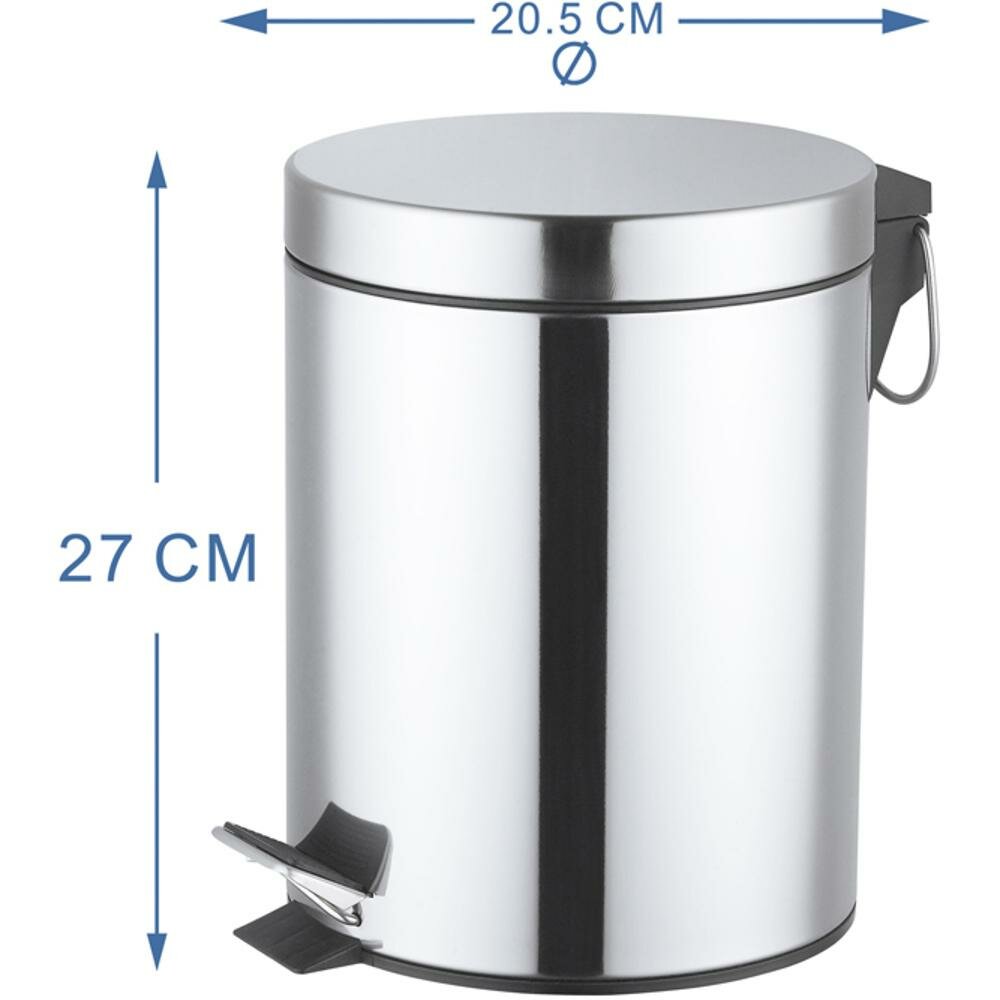Контейнер для мусора для ванной KONSENSA Терни 5 л сталь цвет хром