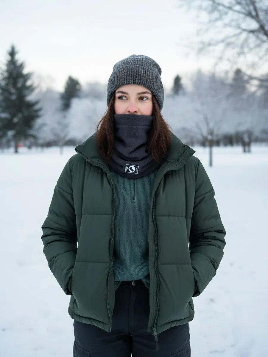 Шаль Город Горький Базовая коллекция для мужчин, темно-серый — фото 1