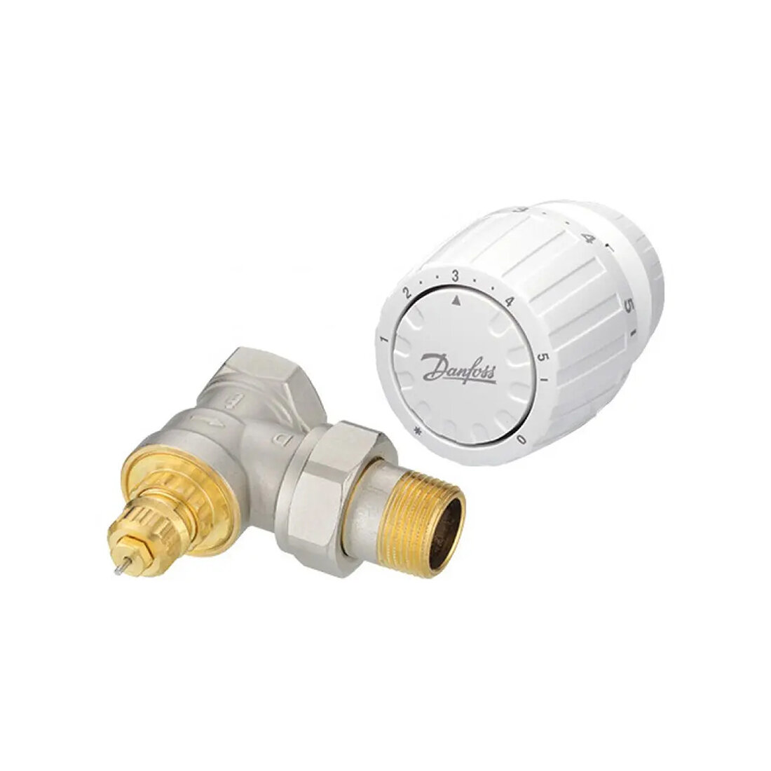 Комплект терморегулятора Danfoss угловой RA-G20 и RA2940 цвет белый