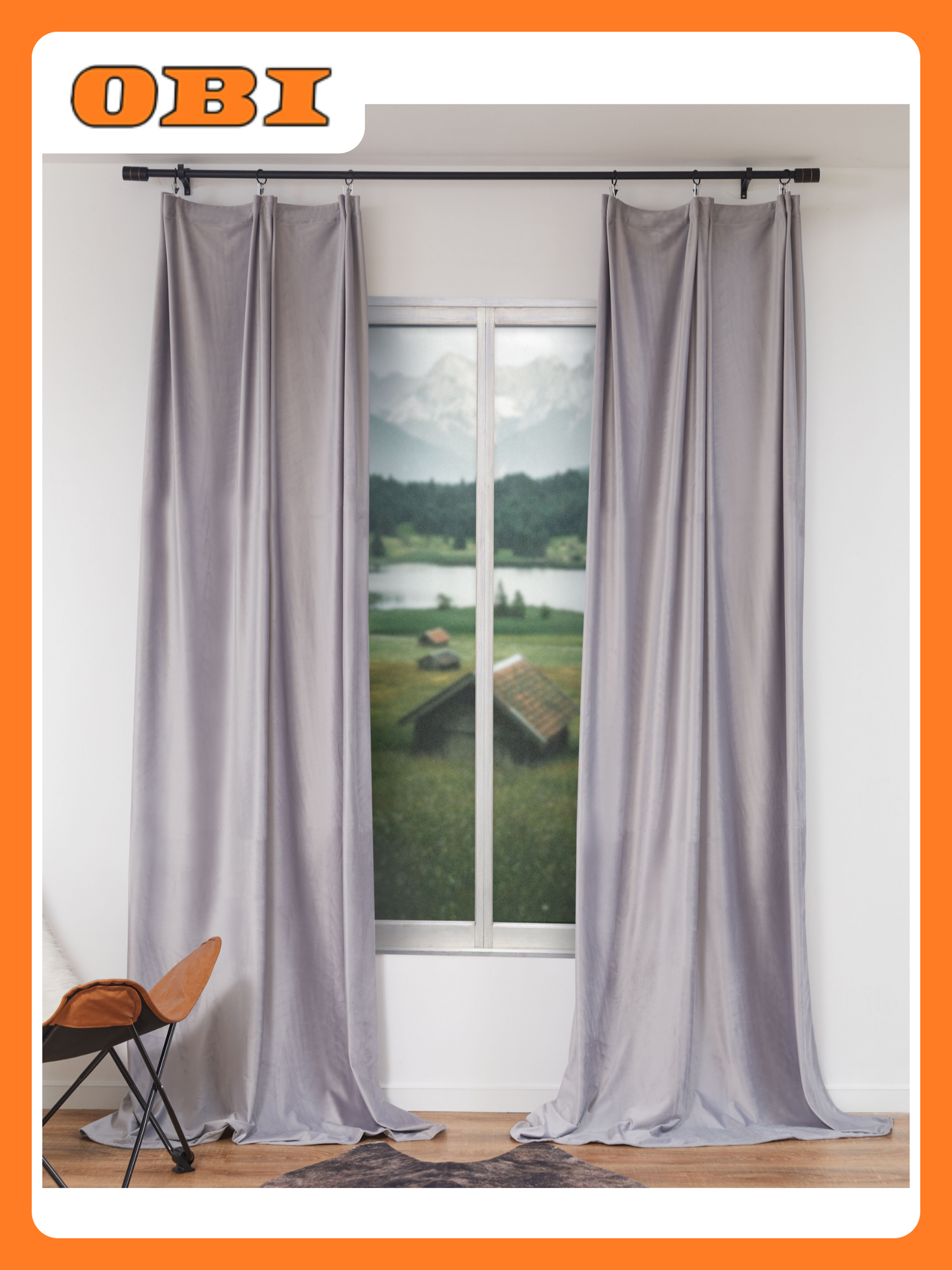 Шторы Casa Conforte HOLLAND вельвет серые 150x270 см 2 шт