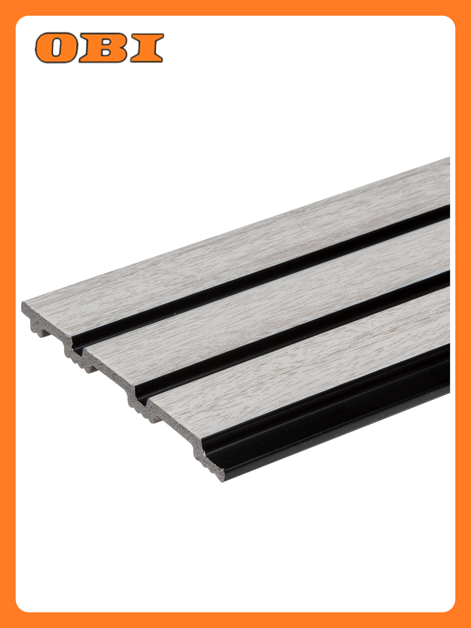 Стеновая панель GRACE 3D RAIL влагостойкие 2700х120х10 мм ясень серый