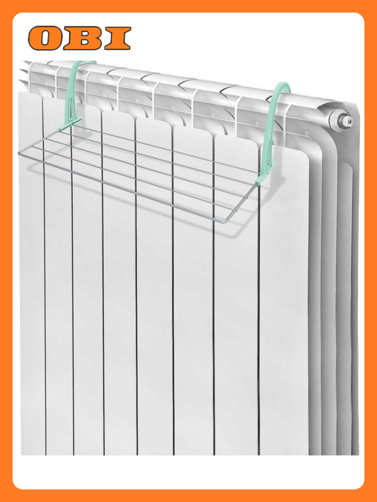 Сушилка для белья Nika на радиатор 1м складная серебристая