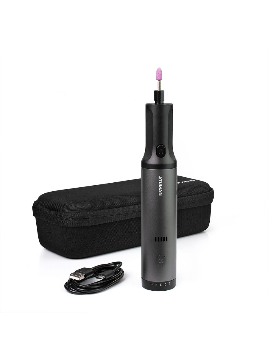 Гравер аккумуляторный ATuMan EP2 5 скоростей Li-Ion аккумулятор черный