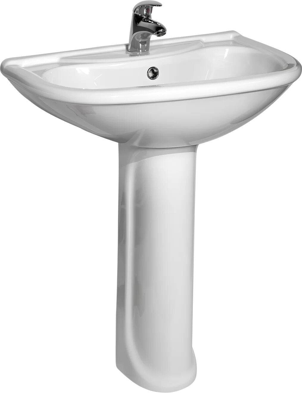 Раковина Оскольская керамика Престиж 45101100302 56 с пьедесталом 55 5 см фарфоровая раковина для ванной белая полукруглая