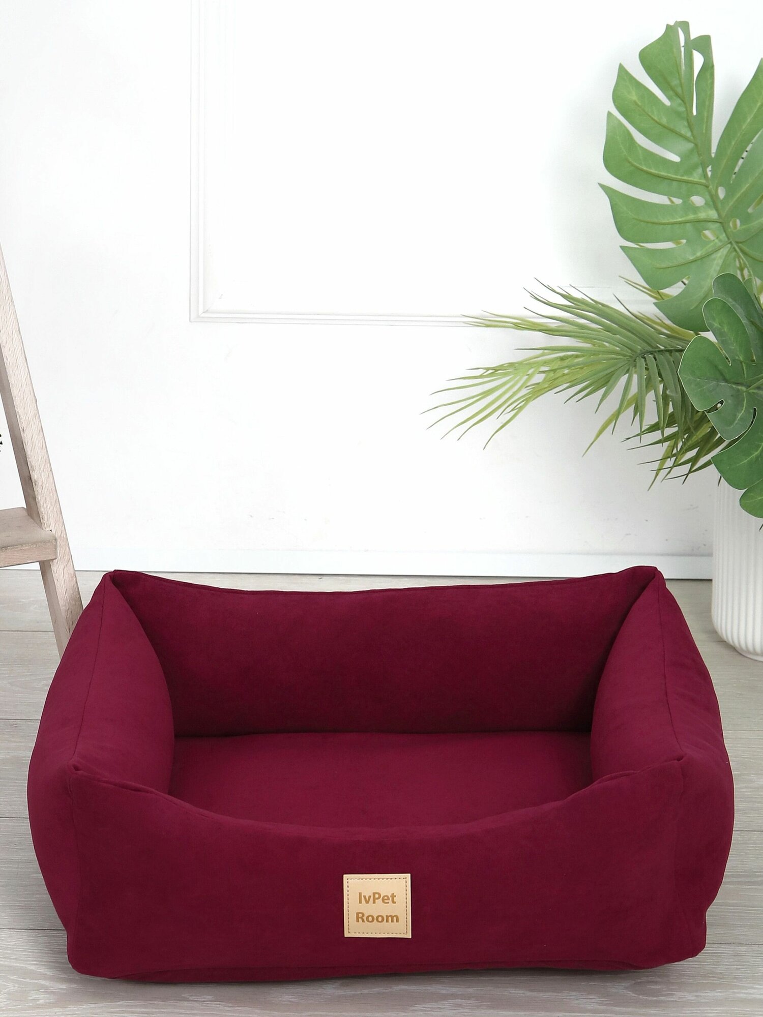 Лежанка для собак со съемным чехлом IvPetRoom Comfort XS 50х40 микровелюр