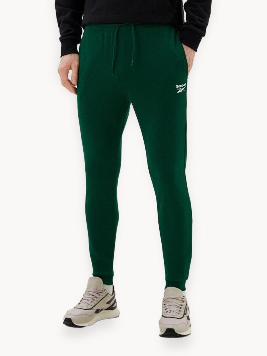 Брюки спортивные Reebok Identity Small Log, размер XL, зеленый,