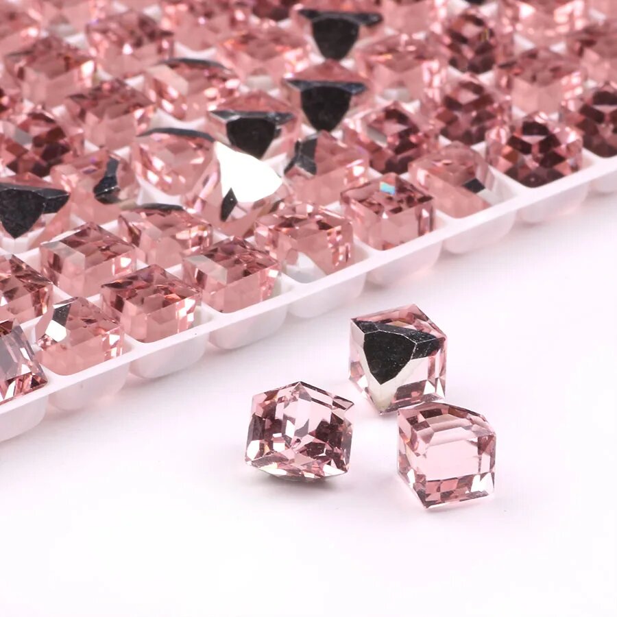 Хрустальные стеклянные бусины YUANZHIRUN 6/8 мм квадратной формы 20 шт 6mm 20pcs, shuihong