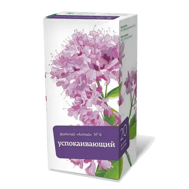 Фиточай Алтай 6 Успокаивающий фильтрпакеты по 20 г 20 шт