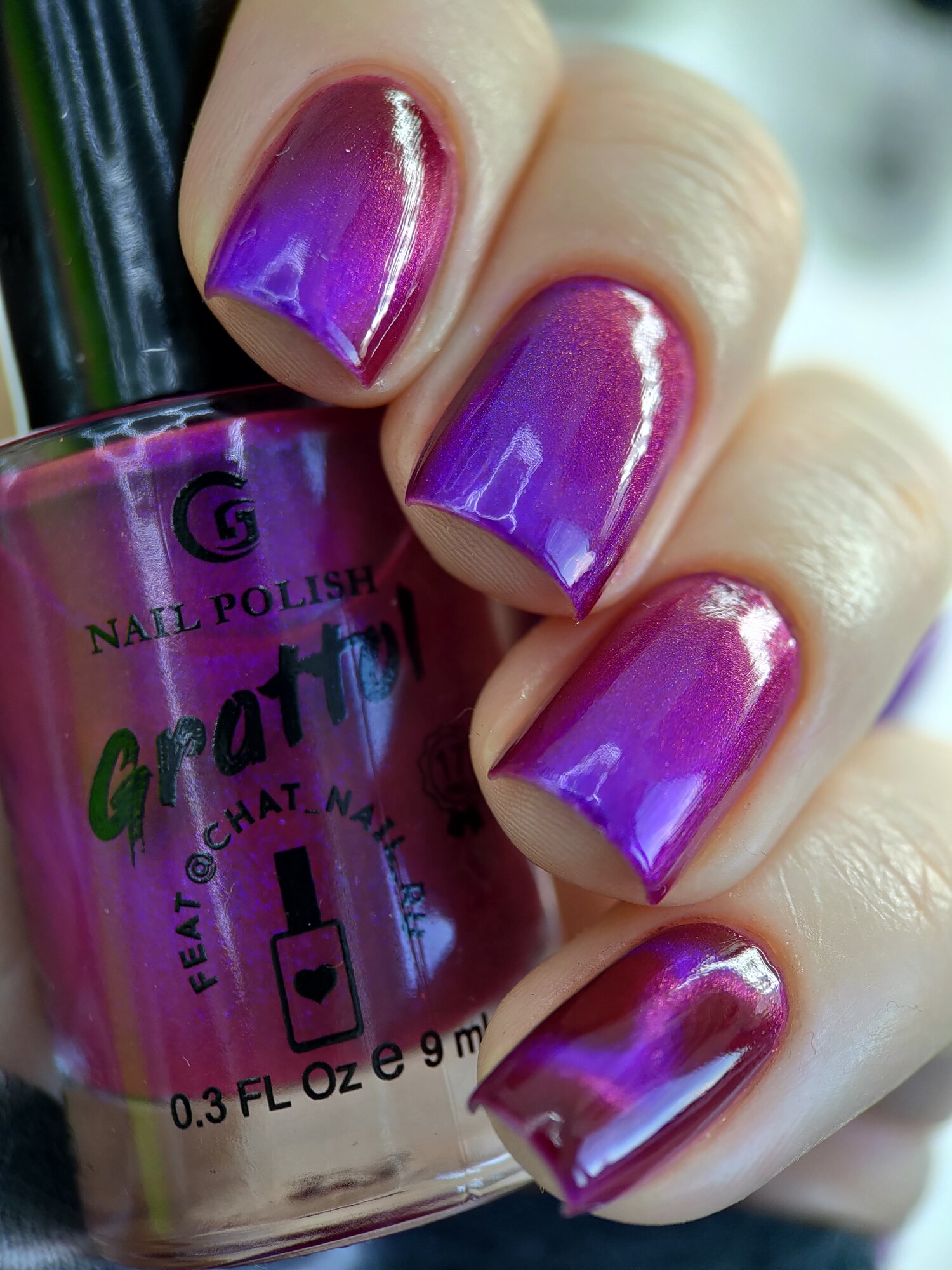 Grattol Color Nail Polish Marketplace - Лак магнитный для ногтей, сушка без лампы, Халяль, 9 мл