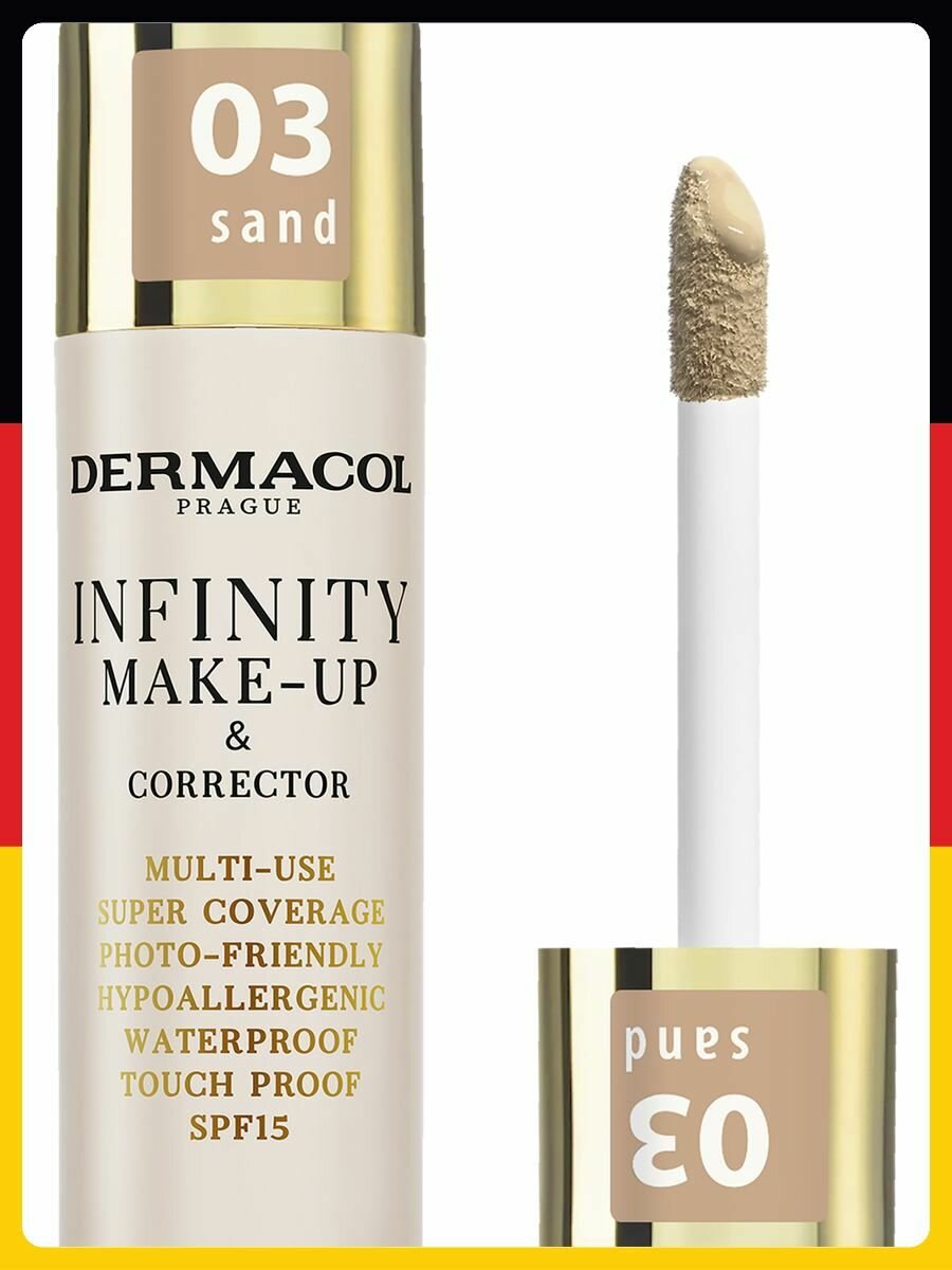 Тональный крем Dermacol Infinity Make-up and Concealer 03 Sand