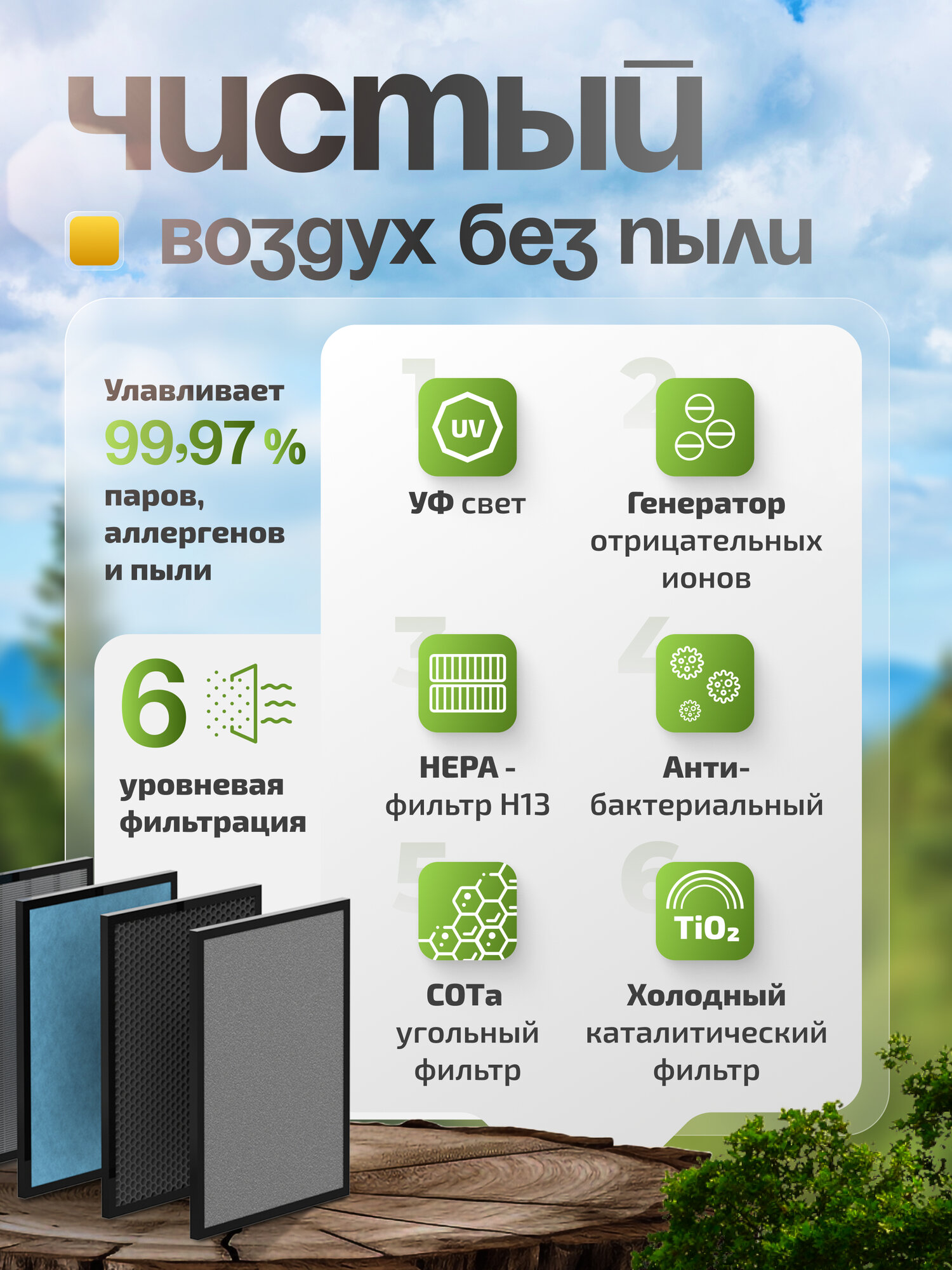 Климатический комплекс мойка воздуха AprilAir Home с УФ-лампой — фото 1
