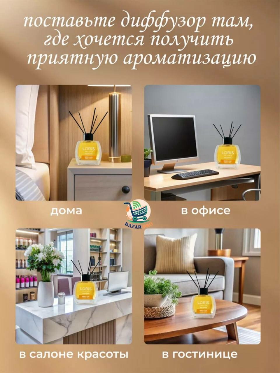 Аромадиффузор Loris Parfum, для дома/офиса/магазина/автомобиля, 120мл — фото 1
