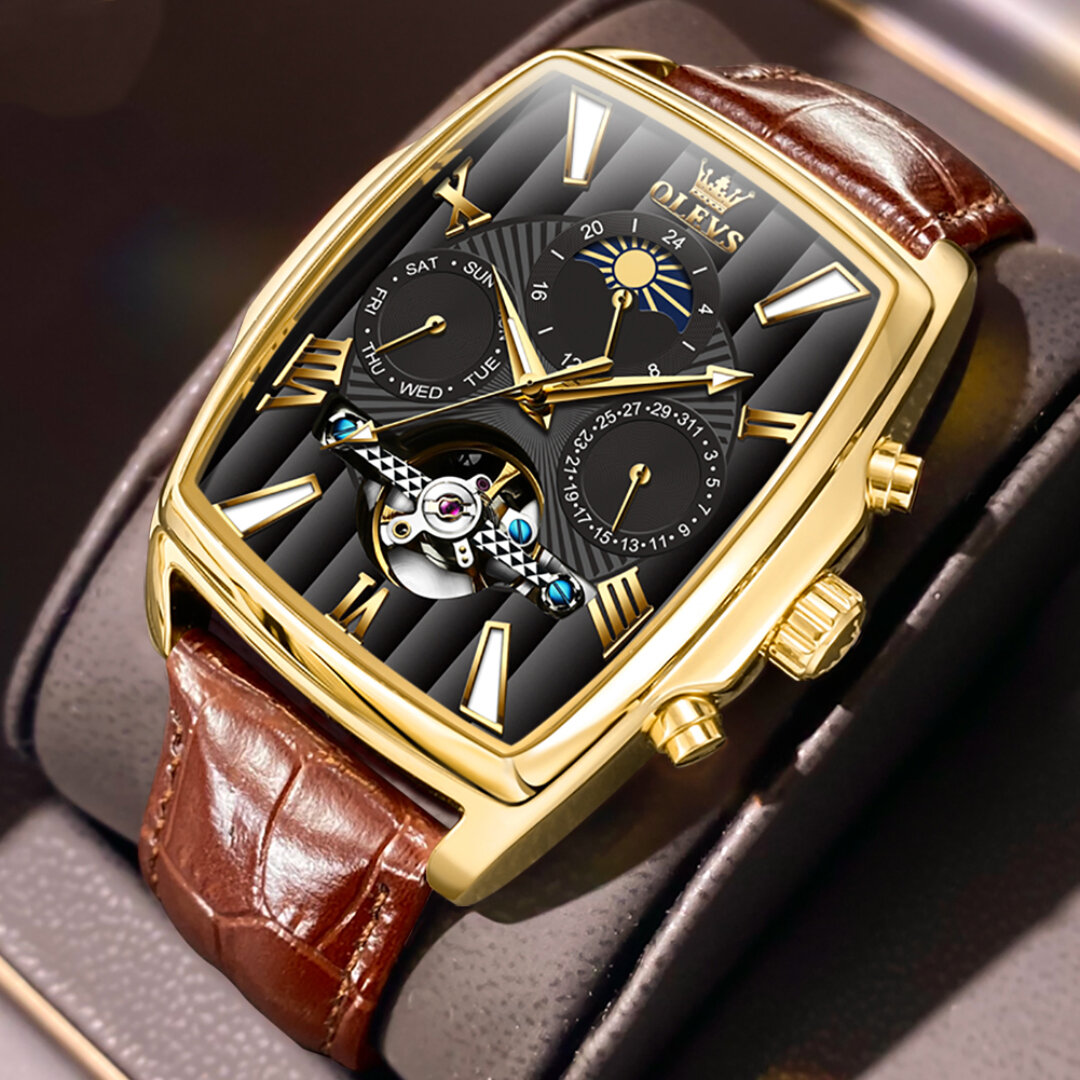 Наручные часы Olevs, black/gold — фото 1
