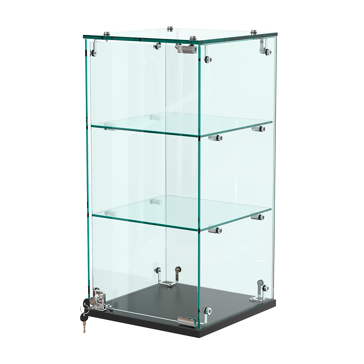 Витрина "истра" настольная №21 (закрытая задняя стенка - стекло) Черный