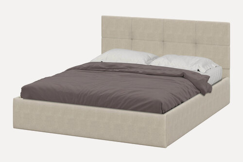 Изображение товара Кровать двуспальная №4 00-00112032, 160х200 см, основание в комплекте, цвет бежевый