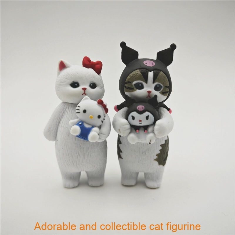 Набор фигурок котов PVC Lucky Sandy X Sanrio, 6 дизайнов, Киоми, размеры около 5 см, вес 166 г — фото 1