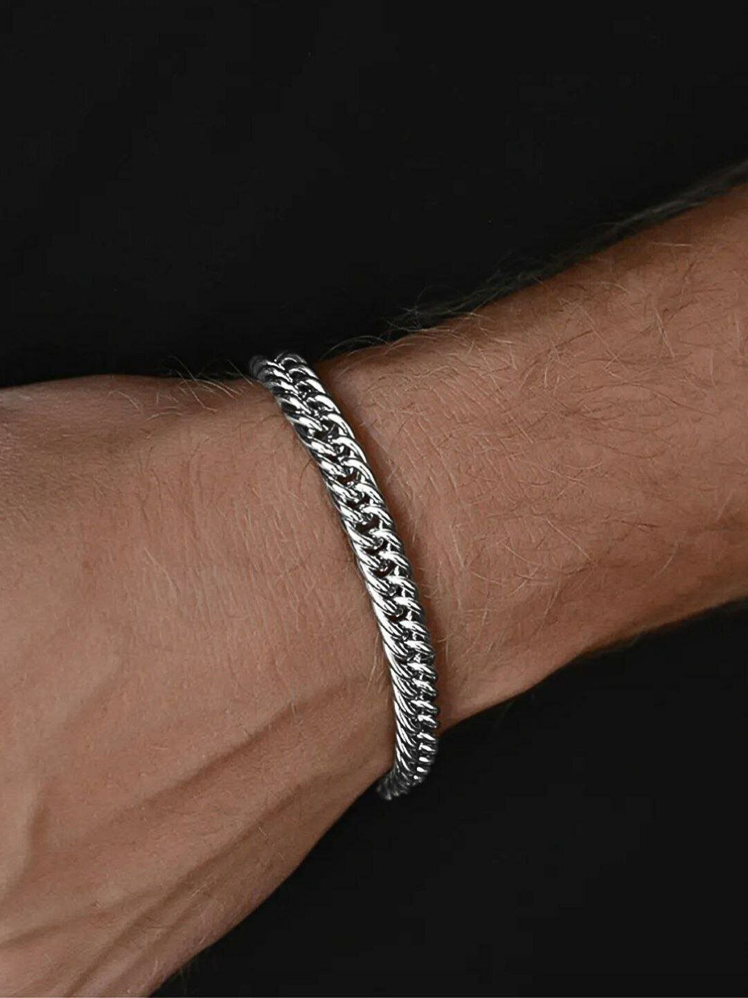 Цепь, 15 шт., длина 60 см, серебристый — фото 1