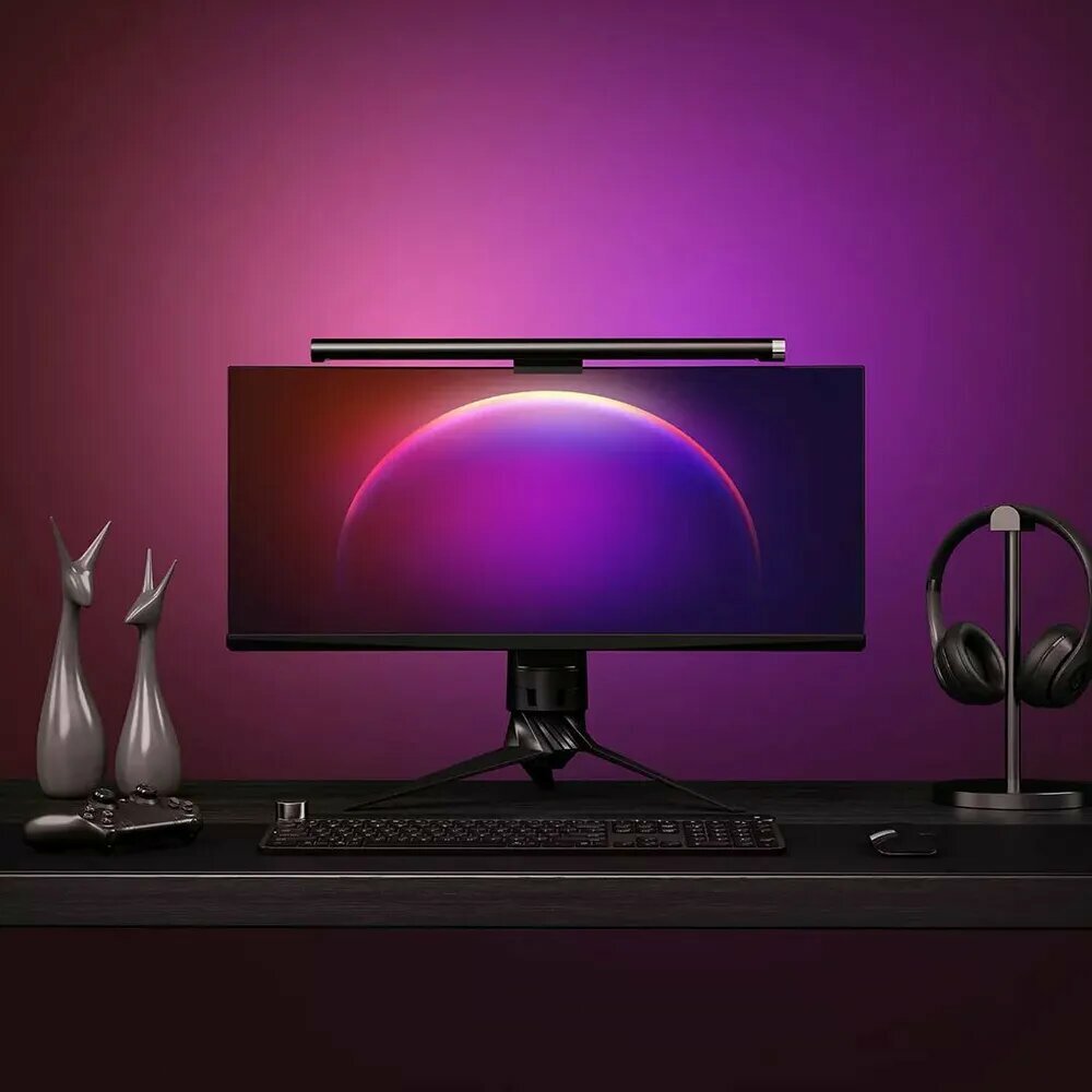 Лампы Для Мониторов Xiaomi KNOW EASY-Лампа для монитора Xiaomi LYMAX G1 GJS-D012 screen light RGB Gaming, черный