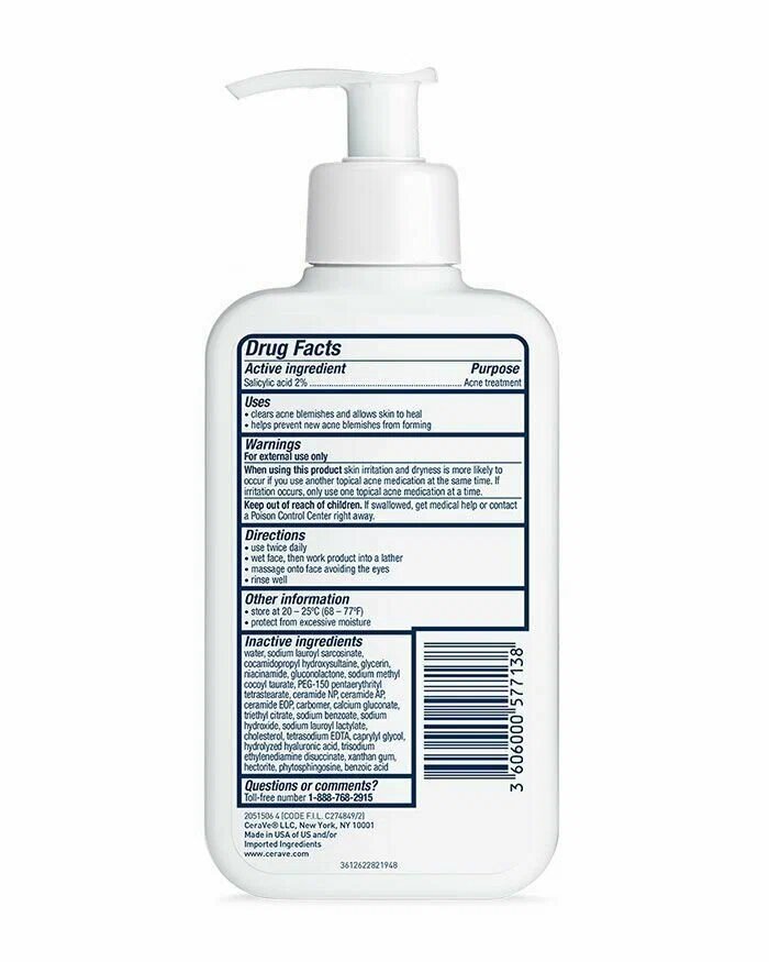 Средство для умывания против акне, черных точек и комедонов CeraVe Acne Control Cleanser, 237 мл — фото 1
