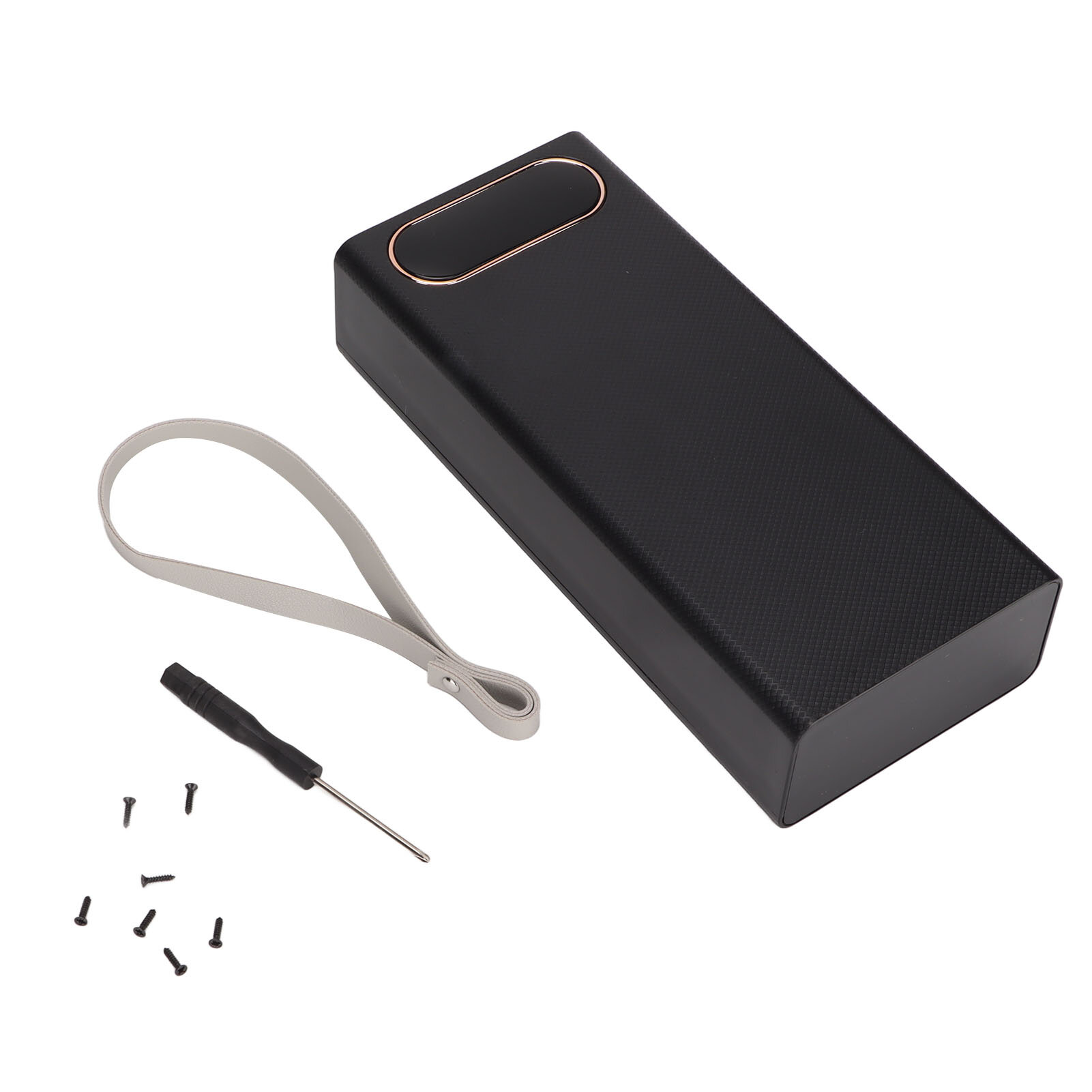 Мобильный аккумулятор L16 16x18650 с 2 USB выходами быстрой зарядкой 22.5W LCD экран и вход Micro Type C черный