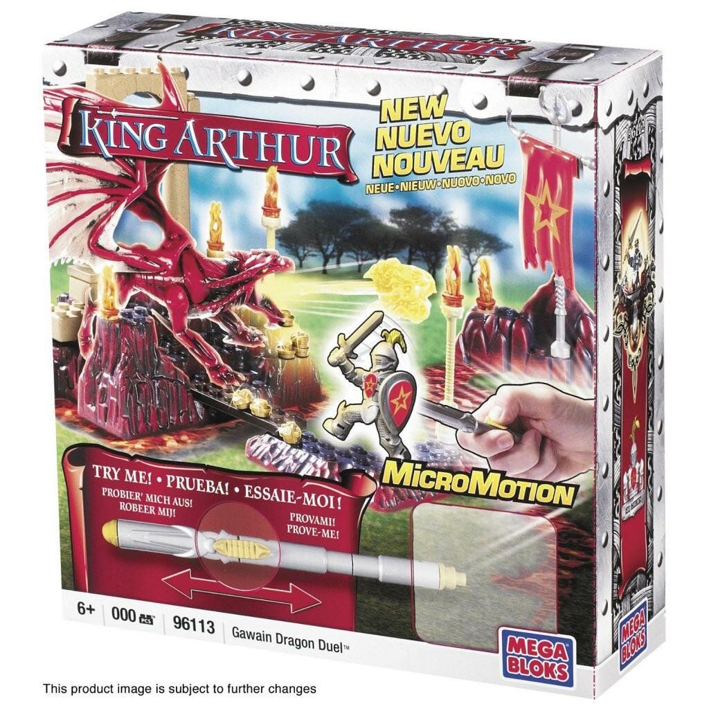 Конструктор Mega Bloks 96113 King Arthur Дуэль Гевейна с драконом