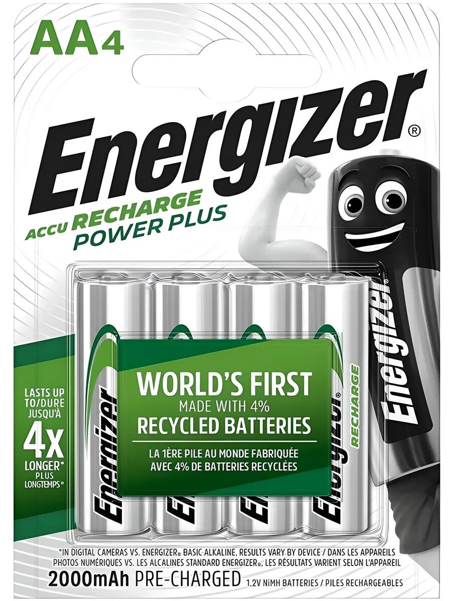 Аккумулятор R6 AA Power Plus 2000 mAh - 4 шт.
