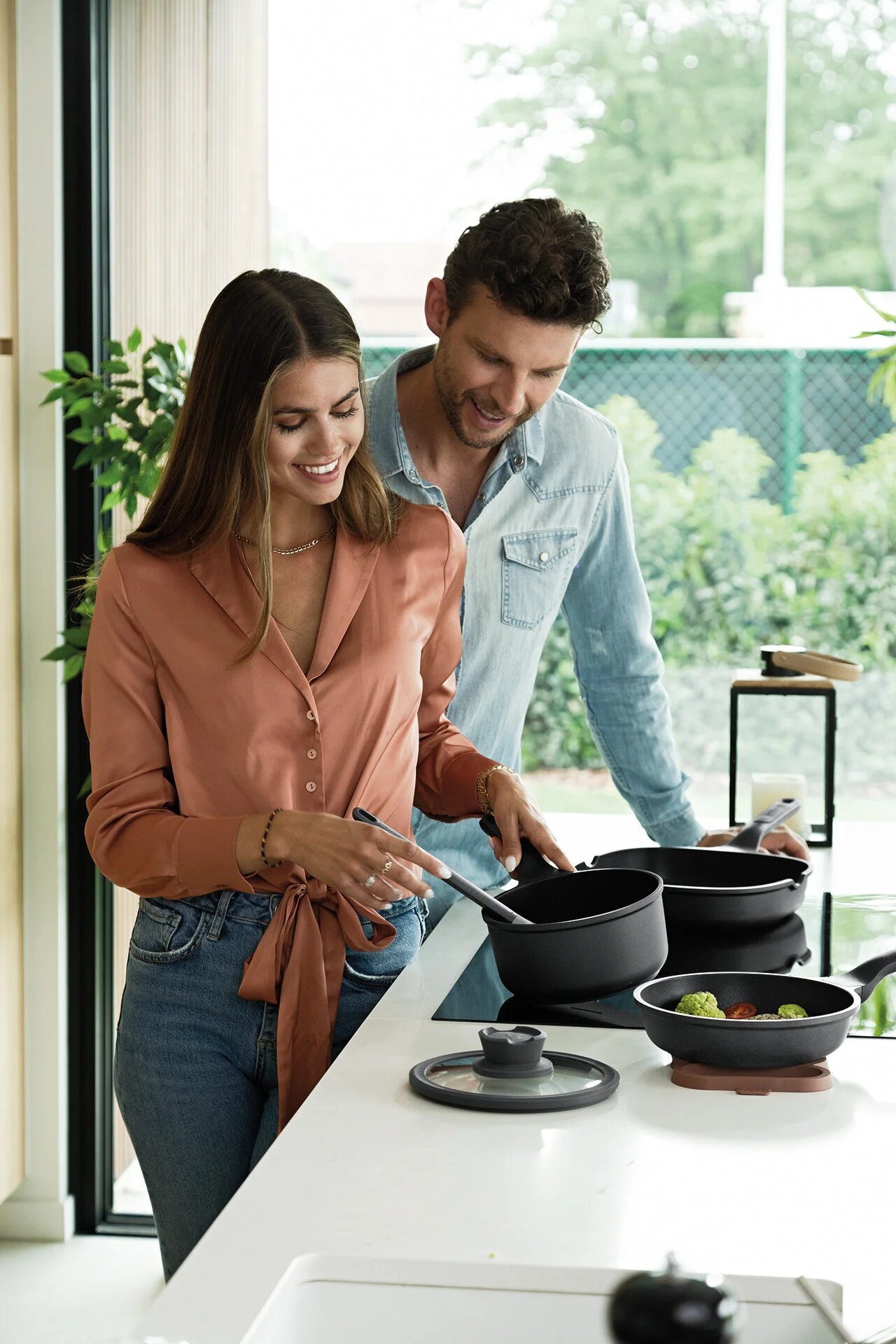 Сковорода BergHOFF Stone, гриль, антипригарная, 26см, чёрный — фото 1