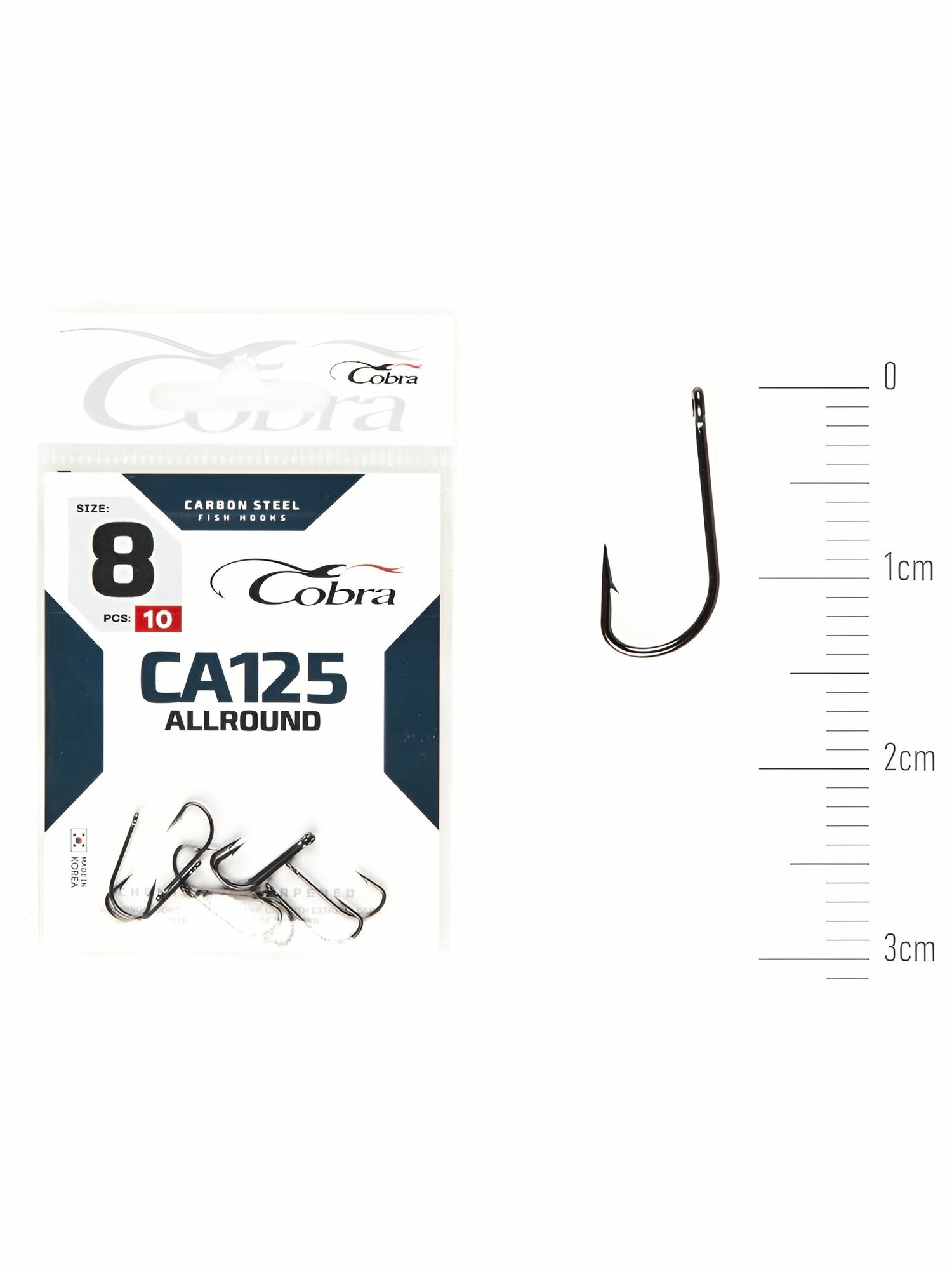 Крючки Cobra Allround STRUGER CA125 разм. 8 одинарные  10шт.
