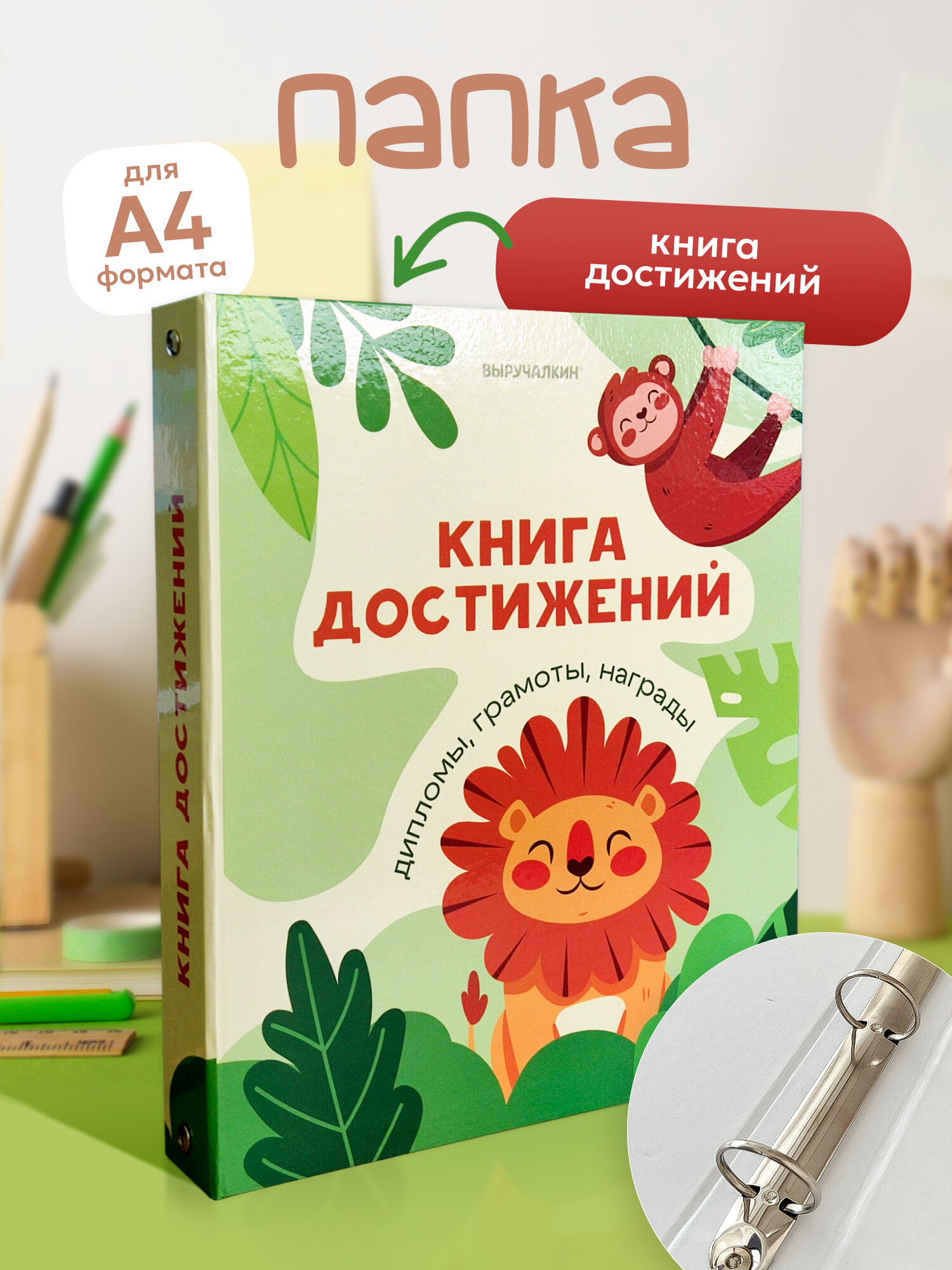 Папка «Книга достижений», на кольцах, А4, 1 штука, в коробке