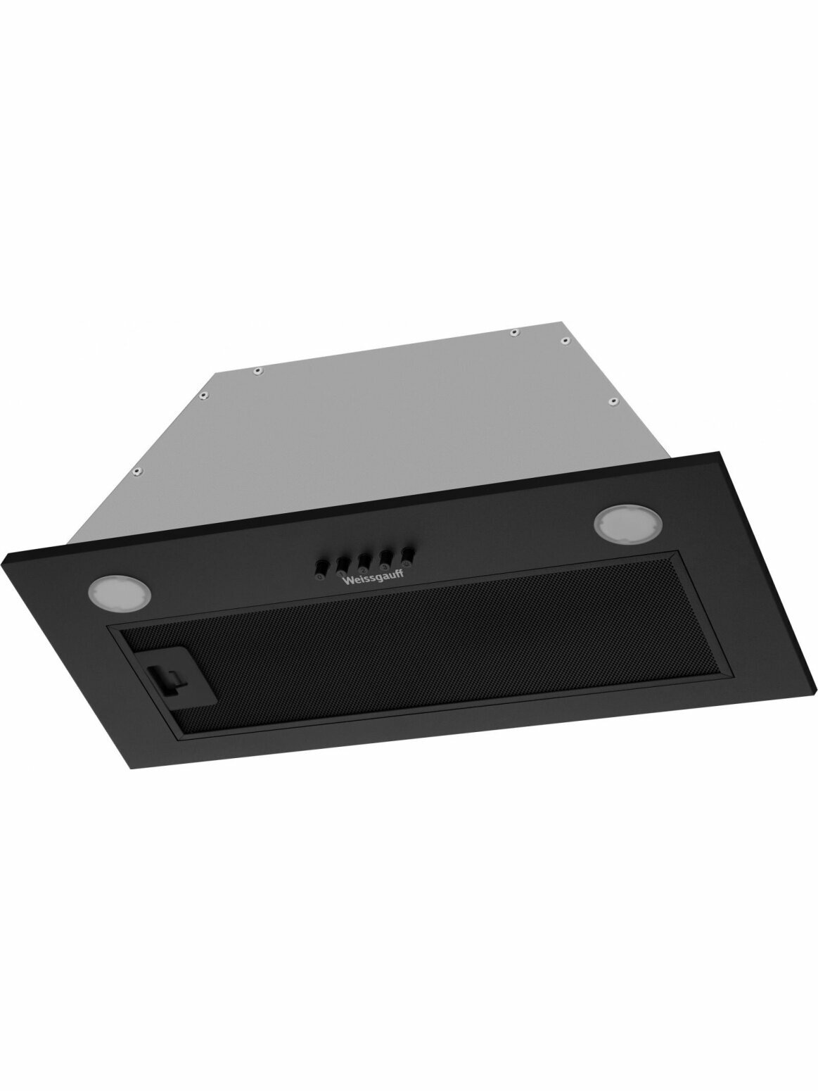 Встраиваемая вытяжка Weissgauff Leaf 600 PB Full Black Enamel черный (430361)