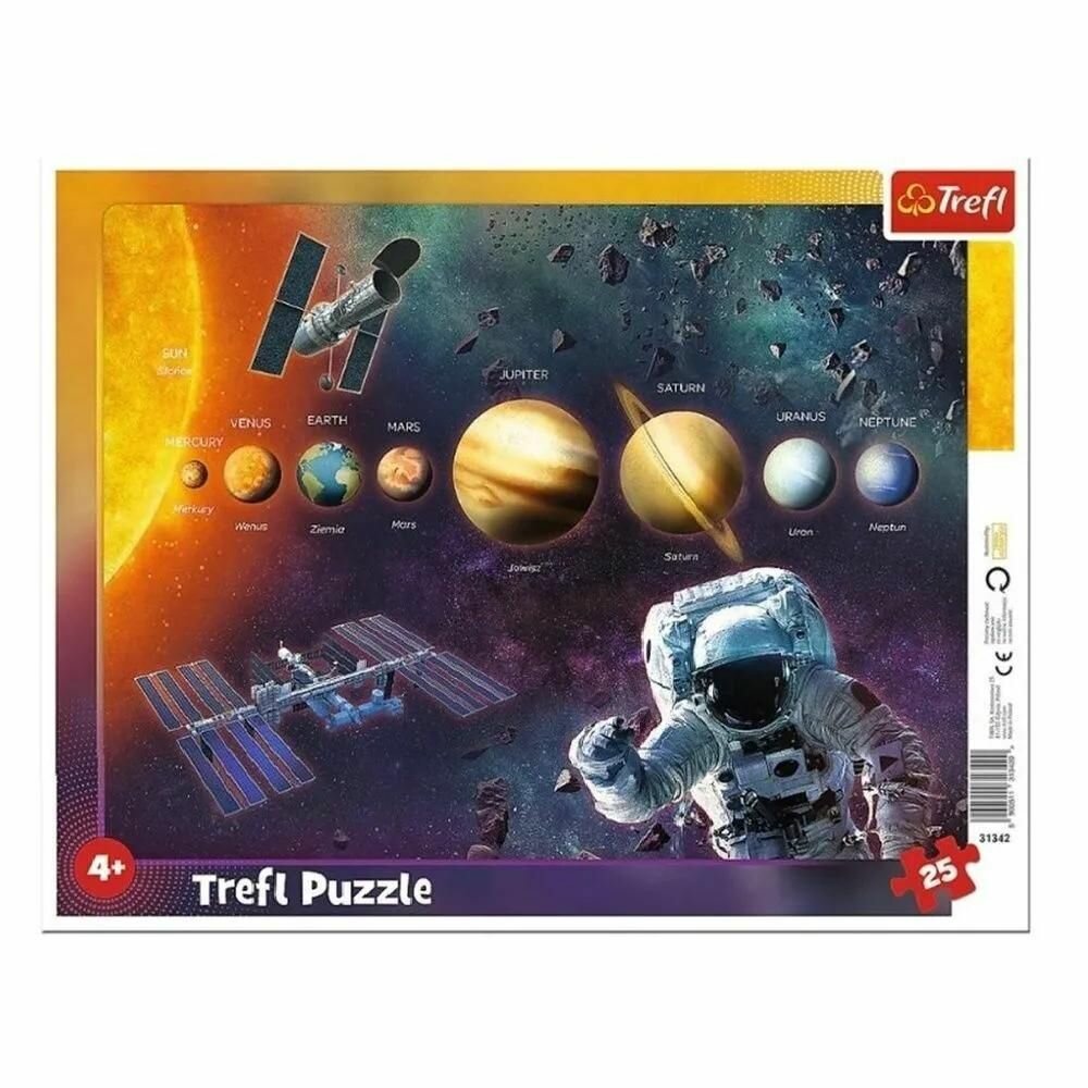 Пазл-рамка Trefl "Солнечная система" от 3 лет, 25 элементов (31398)