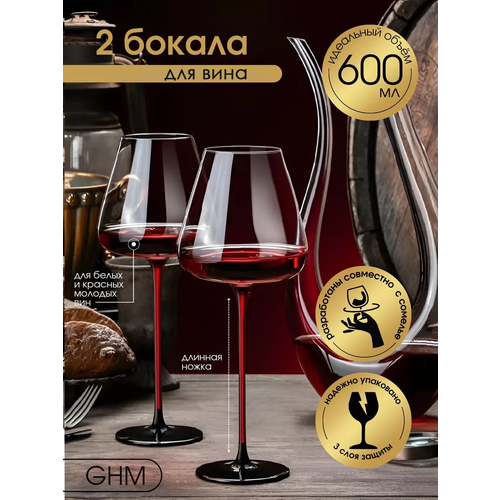 Набор бокалов для вина коктейля скошенные 510 мл 2 шт GHM