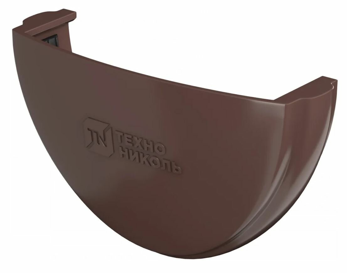 Заглушка желоба универсальная ТехноНИКОЛЬ ПВХ 125/82мм коричневый RAL 8016
