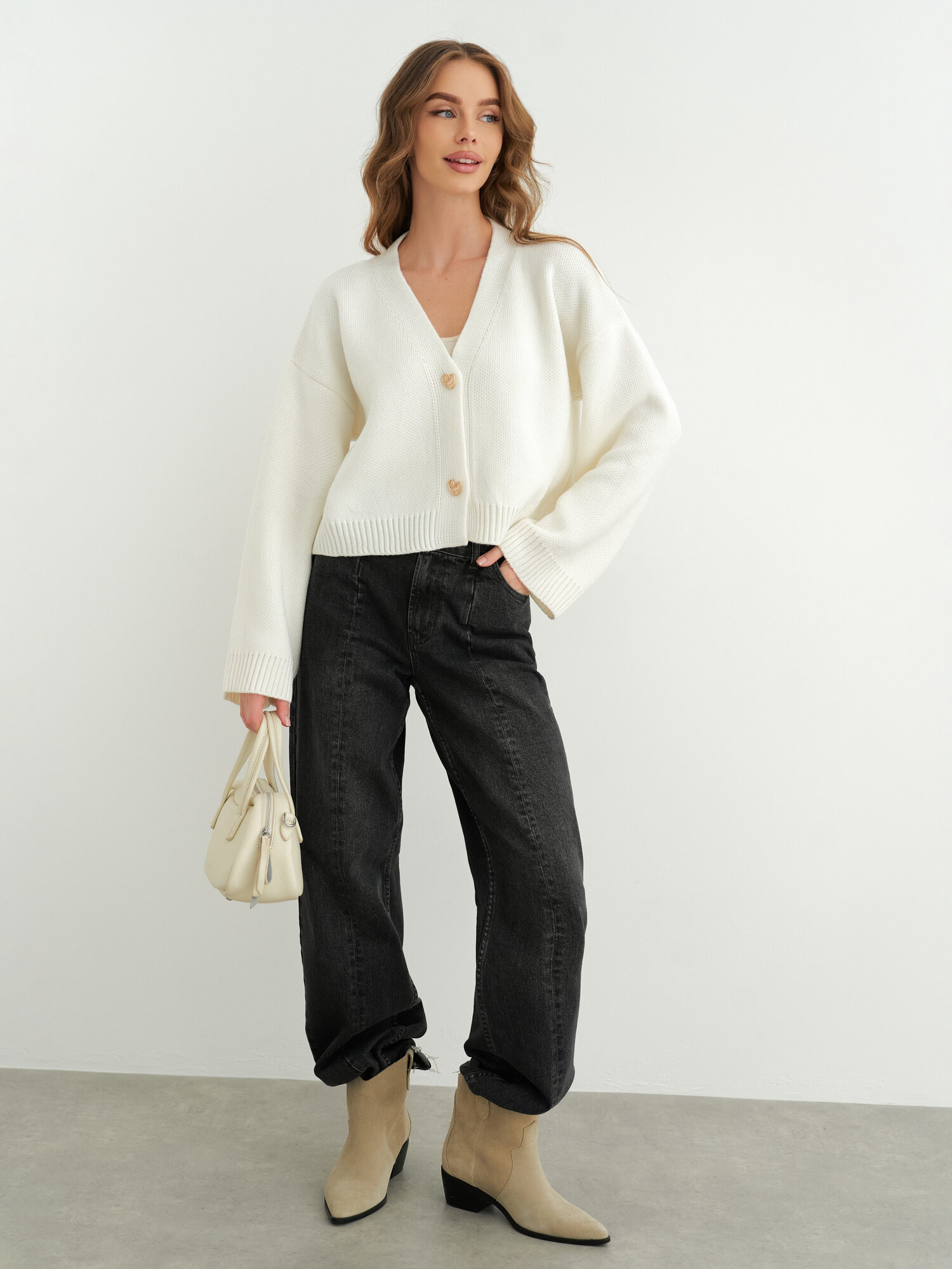 Кардиган Daffy World, размер 44-48, молочный — фото 1