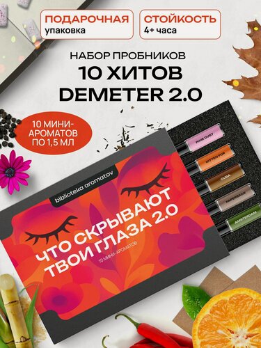 Изображение товара Библиотека ароматов подарочный набор пробников Что скрывают твои глаза 2.0 10 миниатюр по 1,5 мл