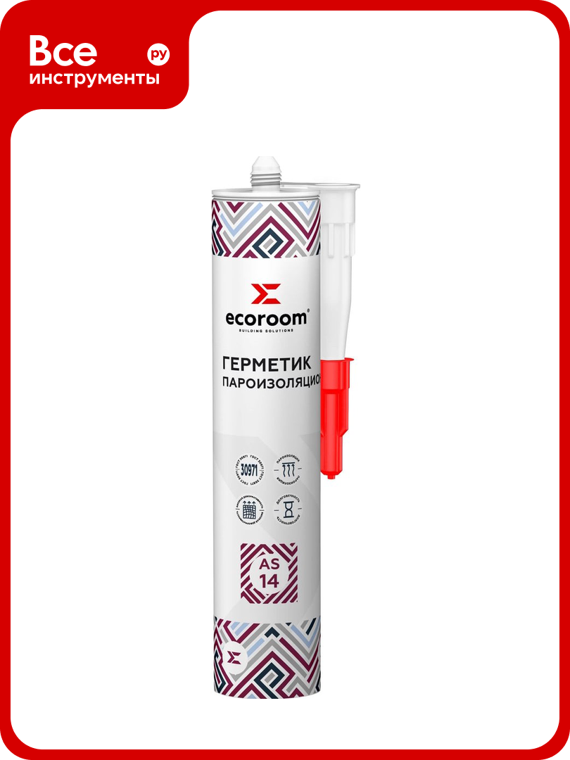 Акриловый герметик ECOROOM AS 14 пароизоляционный  белый  310мл 224 2 310