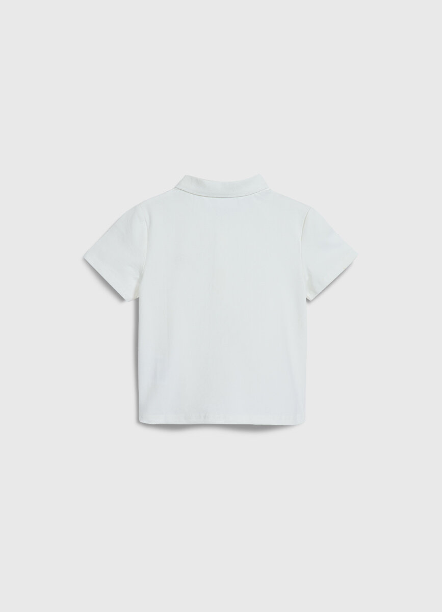 Поло O'STIN, размер 116, молочный — фото 1