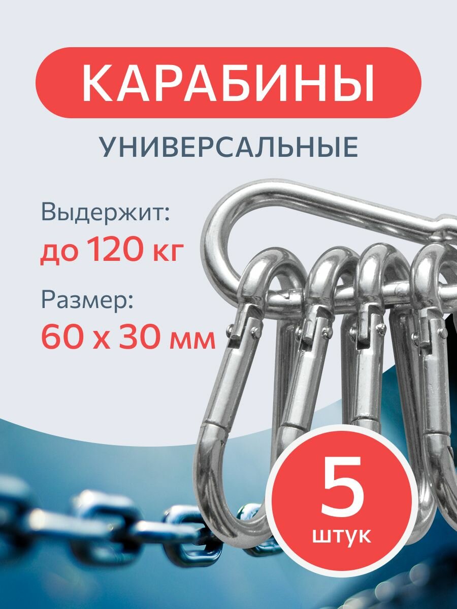 Карабин Плексми серебристый