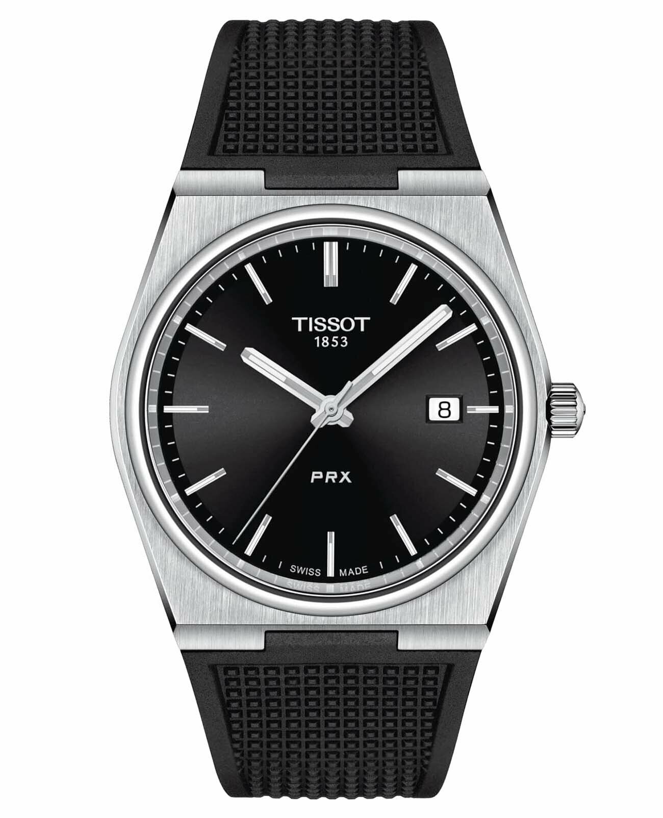 Наручные часы TISSOT PRX, черный, серебряный — фото 1